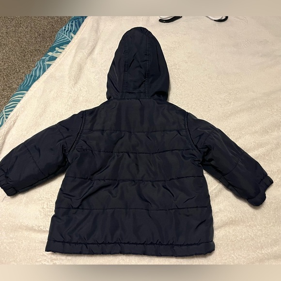 Gymboree Dark Blue Hooded Puffer Jacket - Picture 2 of 4